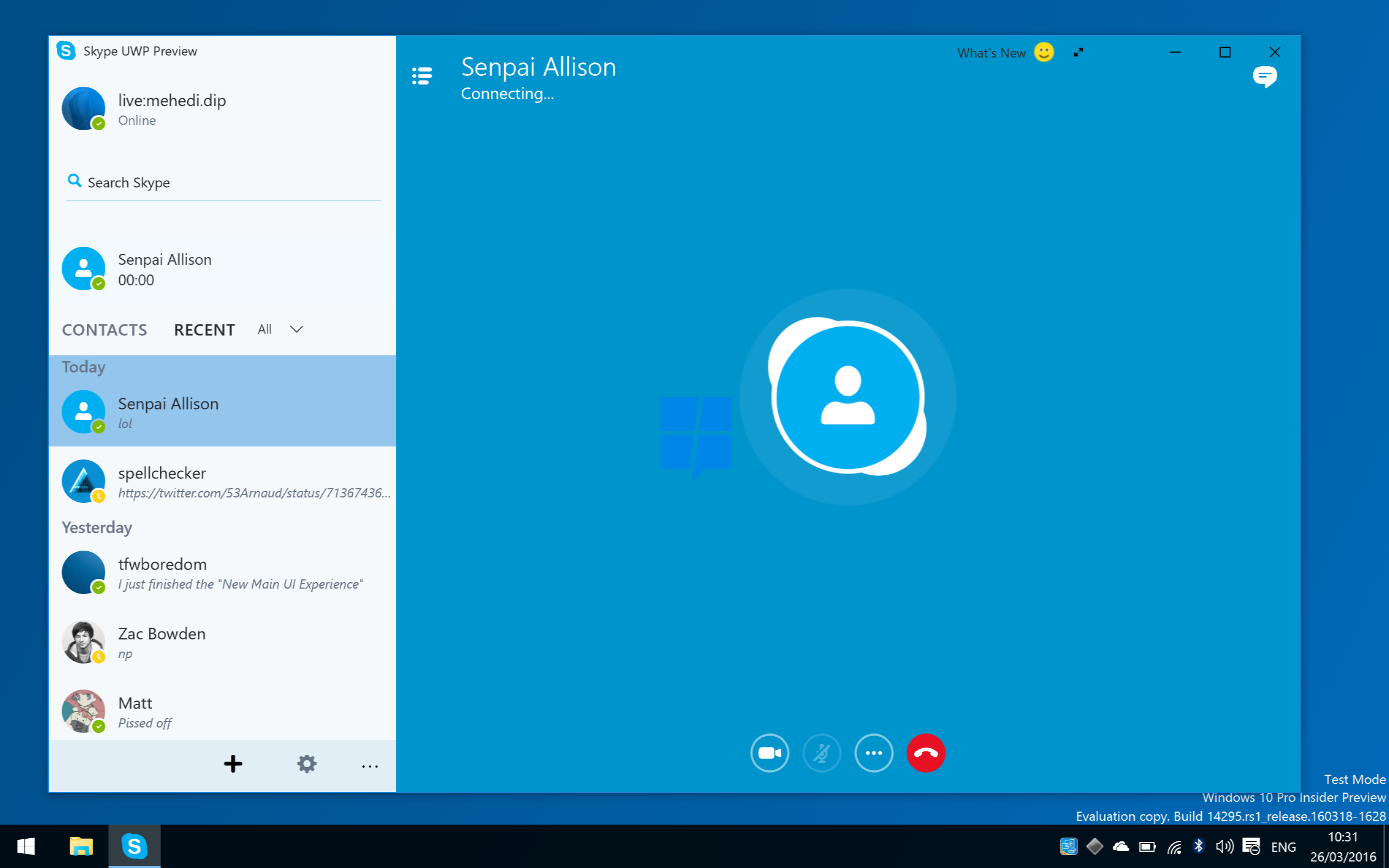 Галерея: Скриншоты Нового Skype UWP Для Мобильной И Десктопной.