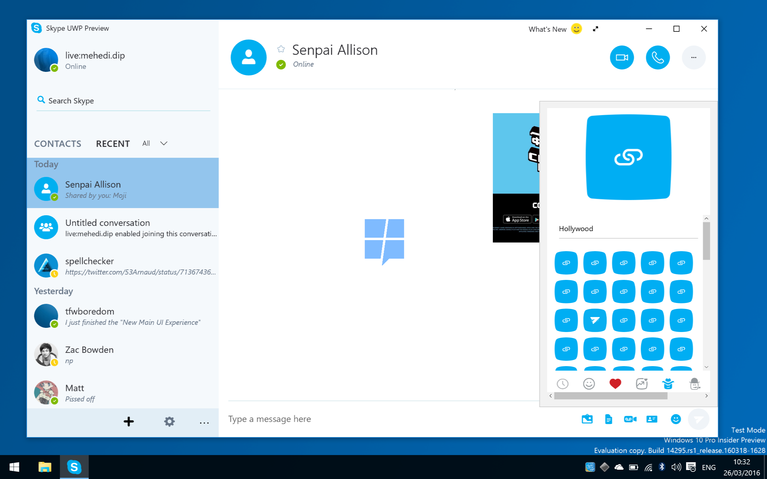 Галерея: скриншоты нового Skype UWP для мобильной и десктопной Windows 10