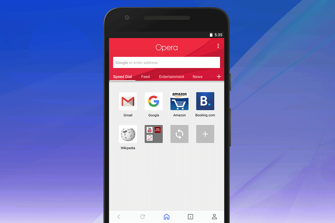 Opera на Android получила новый интерфейс