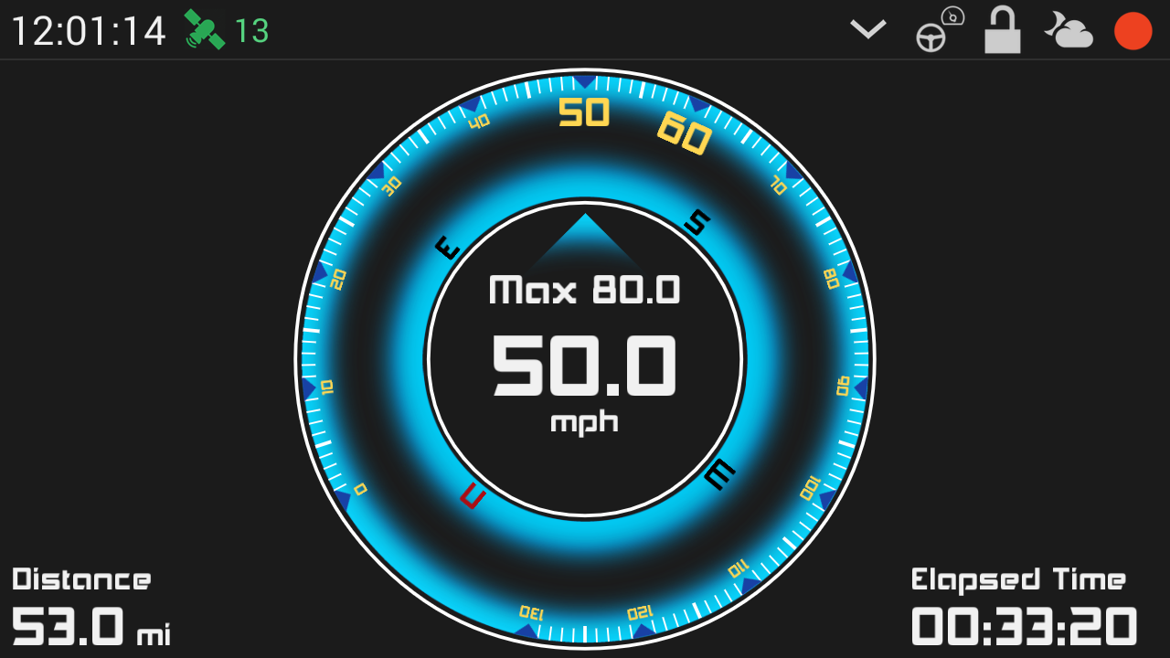 Скачать GPS HUD Speedometer 3.51 для Android