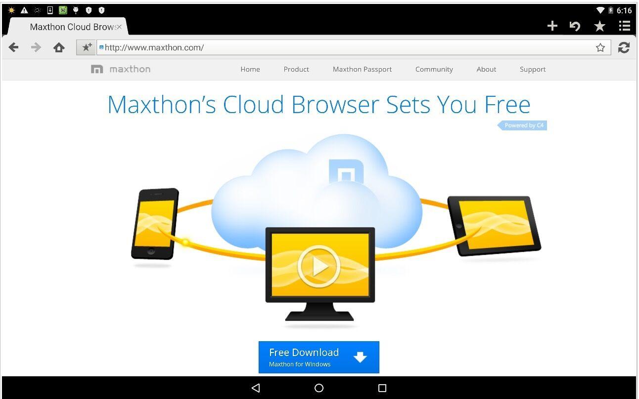 Скачать Maxthon 4.3.5.2000 для Android