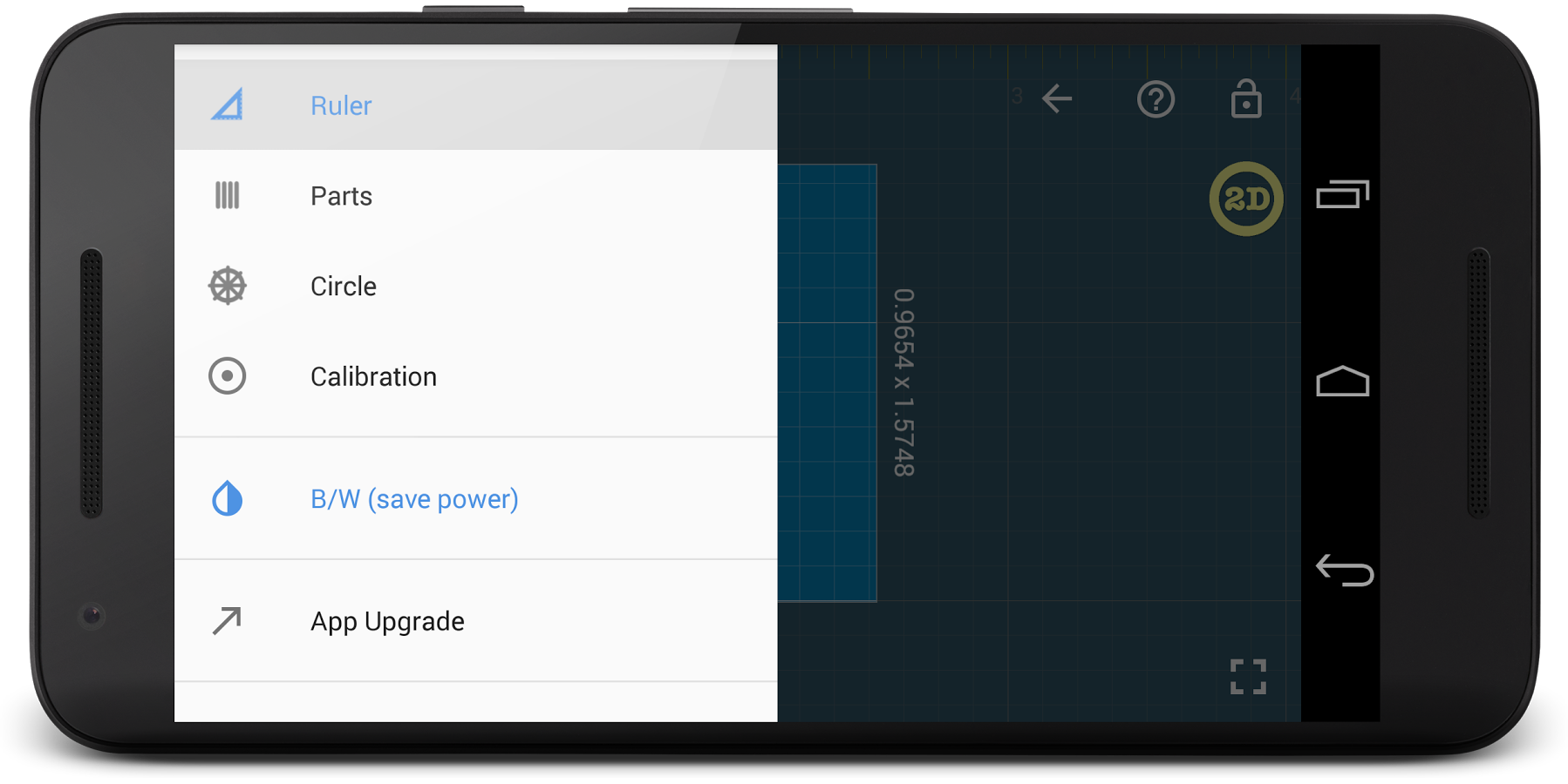 Скачать Миллиметр – линейка на экране 2.3.3 для Android
