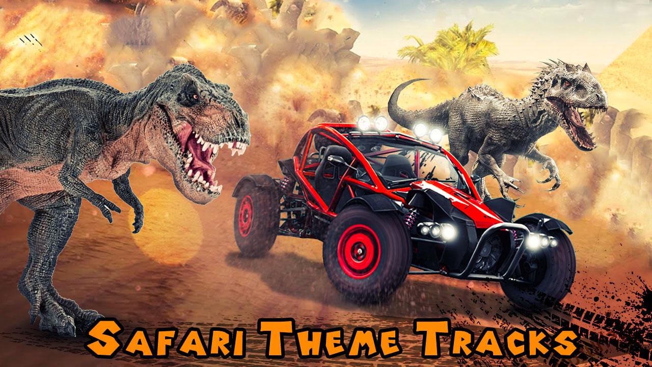 Скачать Dino World Car Racing 1.3 для Android