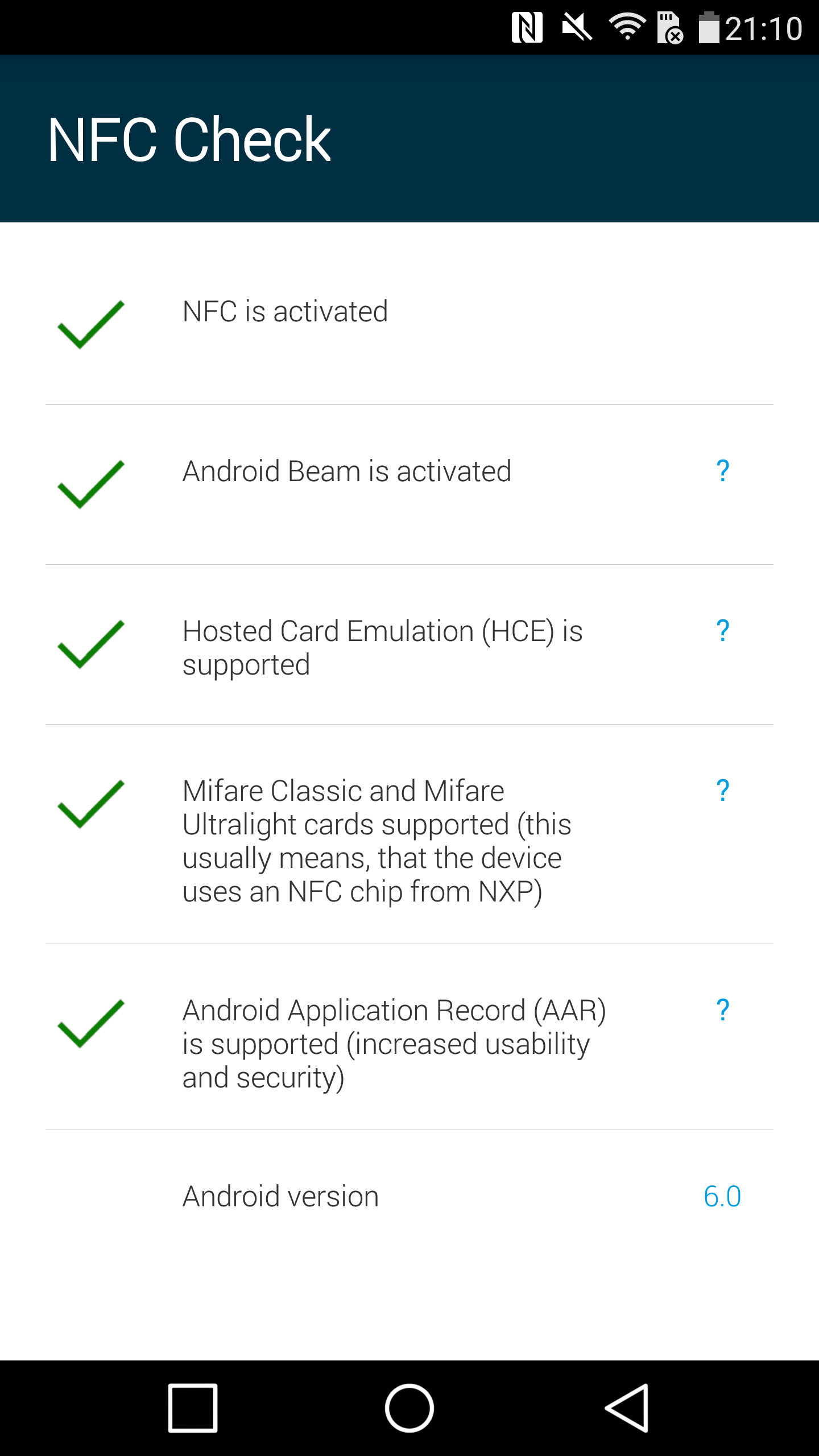 Скачать NFC Check 1.6 для Android