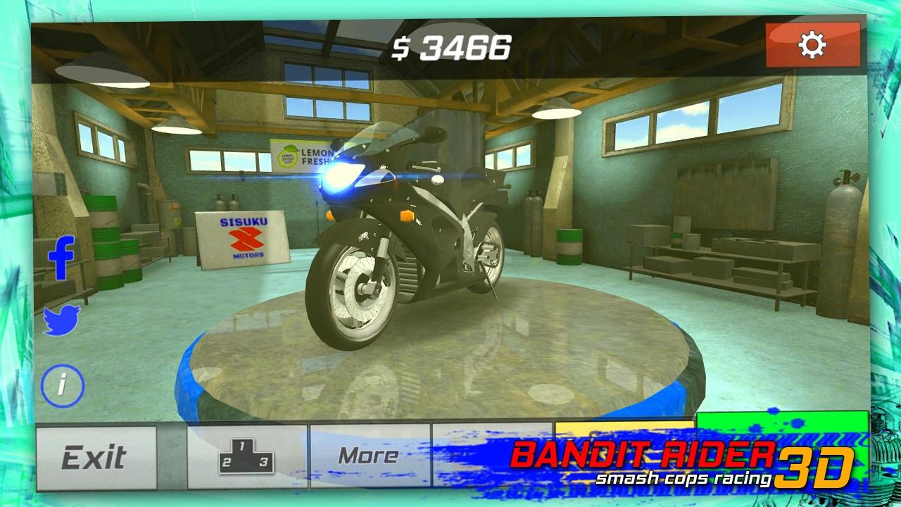 Скачать Bandit Rider 3D: smash cops racing 1.1 для Android