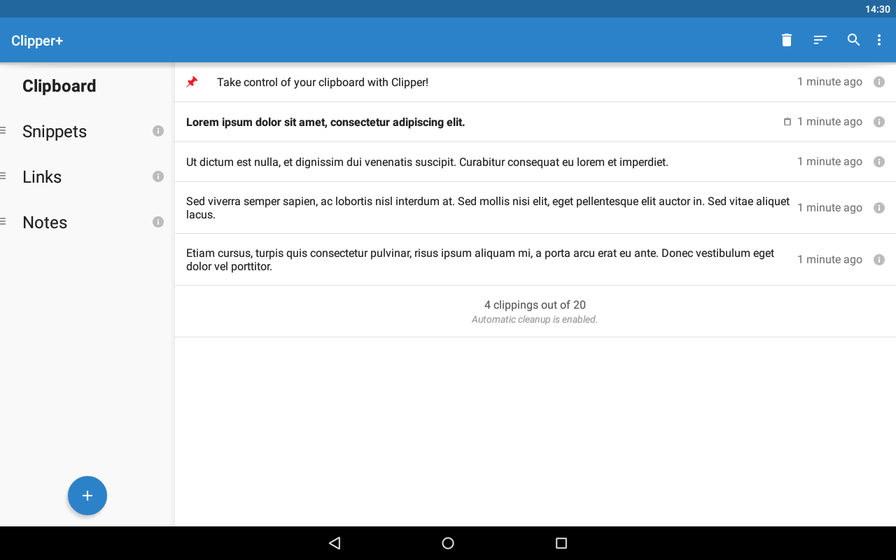 Скачать Clipper – менеджер буфера обмена 3.0.8 для Android