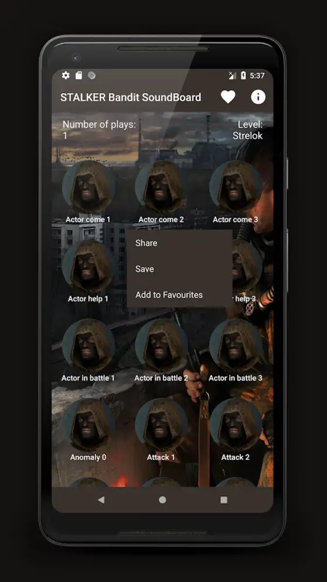 Скачать STALKER Bandit Soundboard 4.0 для Android